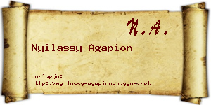 Nyilassy Agapion névjegykártya
